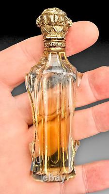 Perfume Bottle Silver Crystal 19th Century