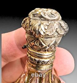 Perfume Bottle Silver Crystal 19th Century