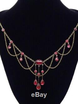 Perpignan Garnet Necklace Drapery Catalan 18k Gold And Garnets Time XIX