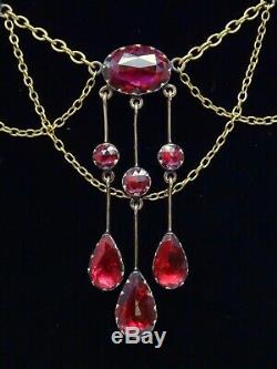 Perpignan Garnet Necklace Drapery Catalan 18k Gold And Garnets Time XIX