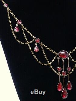 Perpignan Garnet Necklace Drapery Catalan 18k Gold And Garnets Time XIX