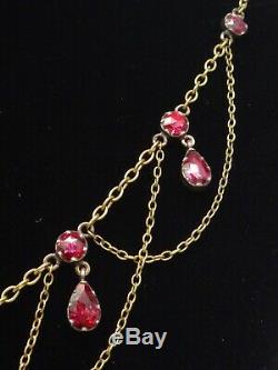 Perpignan Garnet Necklace Drapery Catalan 18k Gold And Garnets Time XIX