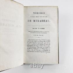 Peuchet Memoirs on Mirabeau & His Time. 4/4 Vol. Bossange, 1824. Eo