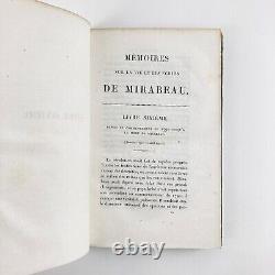 Peuchet Memoirs on Mirabeau & His Time. 4/4 Vol. Bossange, 1824. Eo