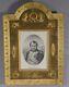Picture Frame Empire In Bronze Doré With Napoleon I Engraving, Epoch Xixth