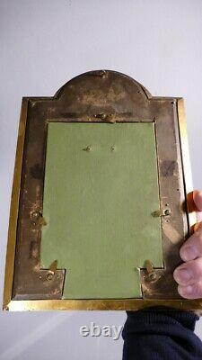 Picture Frame Empire In Bronze Doré With Napoleon I Engraving, Epoch Xixth