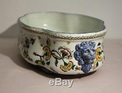 Planter Gien Faience Decoration Era Abundance Of Horns Nineteenth Century