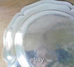 Plate In Solid Silver Minerve Punch, Era Xixth. 32.8 Cm. / 867 Gr