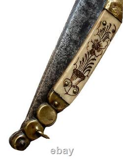 Pliant Knife Type Navaja Beauvoir Thiers Spain Epoque Xixème Antique Knife