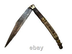 Pliant Knife Type Navaja Beauvoir Thiers Spain Epoque Xixème Antique Knife