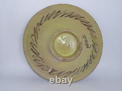 Polychrome faience platter signed, Fes region, 19th century