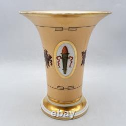 Polychrome porcelain cornucopia vase from Paris, Restoration period, early 19th century
