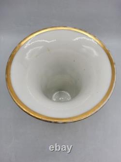 Polychrome porcelain cornucopia vase from Paris, Restoration period, early 19th century