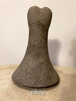 Polynesian Stone Pilon Ke'a Tuki from the Marquesas Islands, Basalt, 19th Century or Earlier.