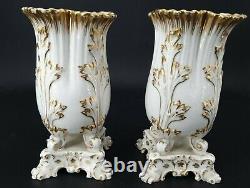 Porcelain Betting, Pair Of Vase Era Late XIX Th S