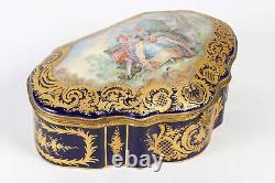 Porcelain Box from Sèvres, Napoleon III Era, 19th Century