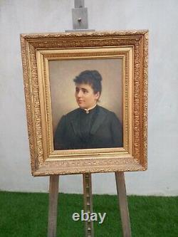 Portrait Former Woman Oil On Canvas Era Xixth Signedrives/1898