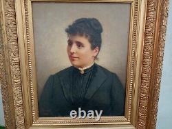 Portrait Former Woman Oil On Canvas Era Xixth Signedrives/1898