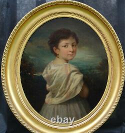 Portrait Of A Girl Epoque Louis Philippe Second Empire H/t Of The 19th Century