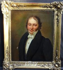 Portrait Of A Man Period Louis XVIII Romantic School Nineteenth Century Oil