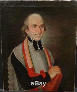 Portrait Of A Priest Restoration Period Early Nineteenth Century Oil On Canvas Priest