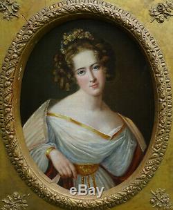 Portrait Of A Woman Charles X Hst Nineteenth Century French School