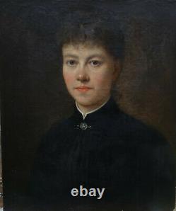 Portrait Of A Woman Of Epoque At The End Of The 19th Century Ecole Française Du Xixème Pst