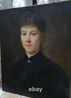 Portrait Of A Woman Of Epoque At The End Of The 19th Century Ecole Française Du Xixème Pst