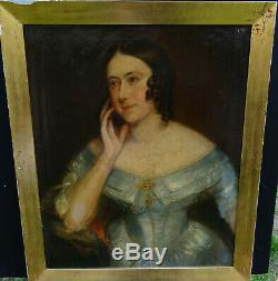 Portrait Of A Woman Oil On Canvas Nineteenth Century Napoleon III Period