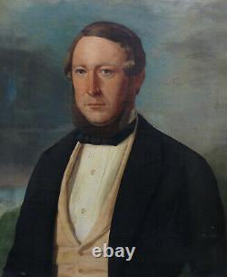 Portrait Of Alsatian Man Epoque Louis Philippe Hst Of The 19th Century