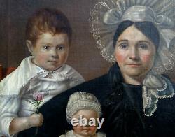 Portrait Of Family Woman And Children Period Louis Philippe Hst Of The 19th Century