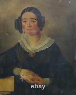 Portrait Of Femme D'epoque Louis Philippe Ecole Française Du Xixème Siècle Pst