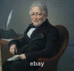 Portrait Of Homme Epoque Louis Philippe Ecole Française Of The 19th Oil On Canvas