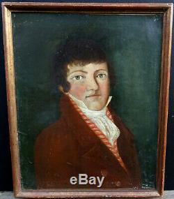 Portrait Of Man Epoque First Empire French School Of The Nineteenth Century Hst