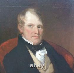 Portrait Of Man Epoque Louis Philippe Ecole Flamande 19th Century Oil/toile