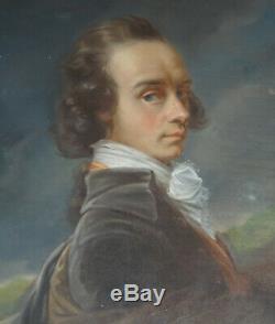 Portrait Of Man Louis XV Era French School Of The Nineteenth Century Pastel / Canvas