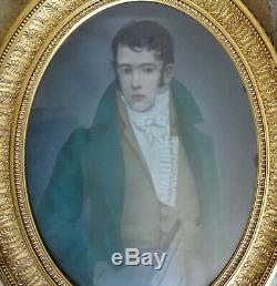 Portrait Of Man Period 1st Empire French School 19th Century Pastel