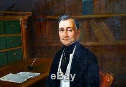 Portrait Of Man Restoration Era Oil On Canvas Louis Philipp Nineteenth Century