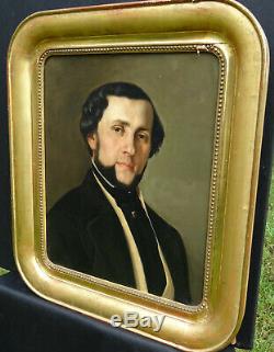 Portrait Of Man Vintage Louis Philippe French School Of The Nineteenth Century Hst