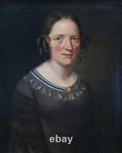 Portrait Of Woman Epoque Louis Philippe Ecole Française Du Xixème Pst