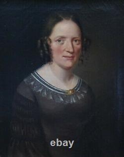 Portrait Of Woman Epoque Louis Philippe Ecole Française Du Xixème Pst