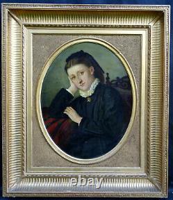 Portrait Of Woman Epoque Napoleon III French School Late Nineteenth Century Pst