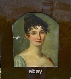 Portrait Of Woman Of Epoque I Empire 19th Century French School Hst