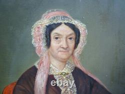 Portrait Of Woman Of Epoque Second Empire French School Of The Xixth Century Hsp