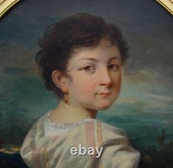 Portrait Of Young Girl Epoque Louis Philippe Second Empire H/t From The 19th Century