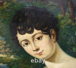 Portrait Of Young Woman Age I Empire Oil On Canvas Of The Xixth Century