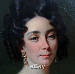 Portrait Of Young Woman Charles X French School Of The Nineteenth Century Hst
