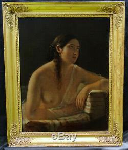 Portrait Woman In The Antique Period 1st Empire French School Hst 19th Century
