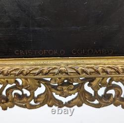 Portrait of Christopher Columbus in a openwork frame from the 19th century