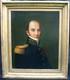 Portrait Of A Man Officer Charles X Era Oil/canvas 19th Century